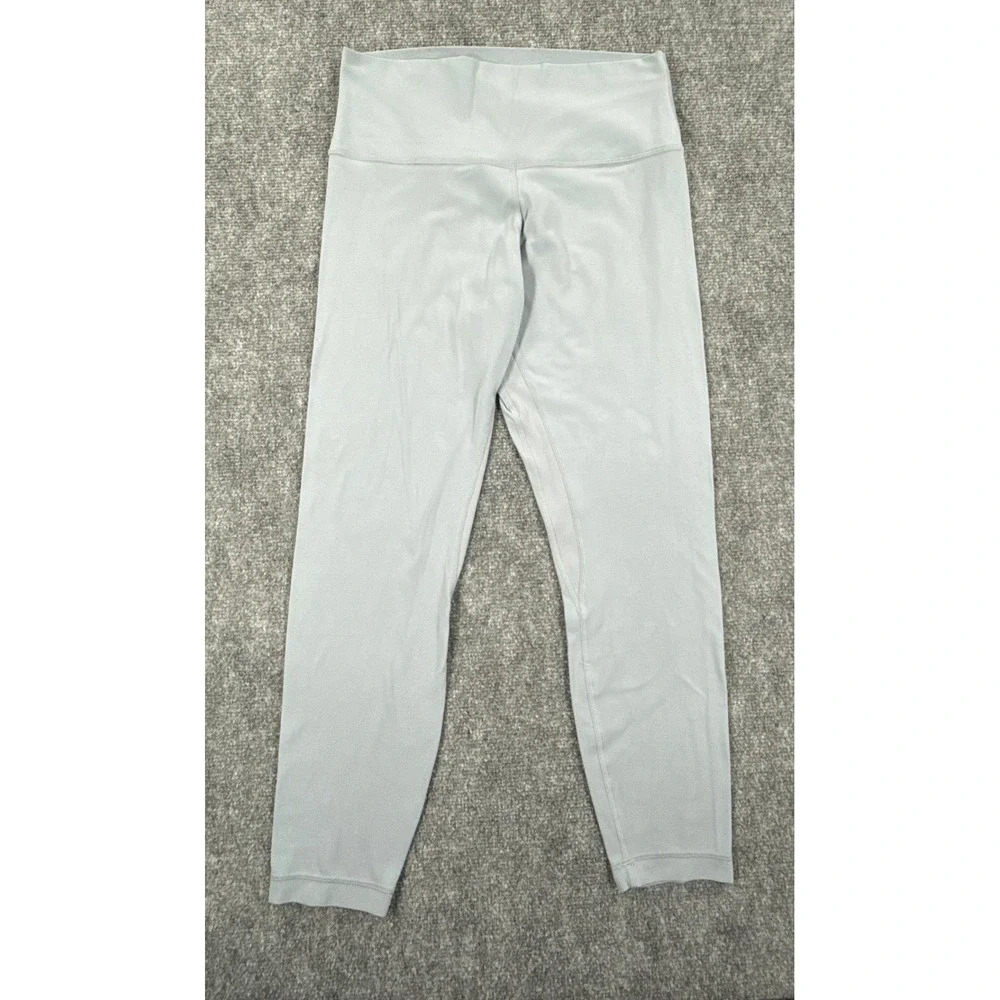 Lululemon Align Womens Size 10 Blue Gray High-Rise Crop 21 Nulu Leggings